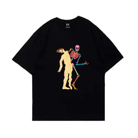 T-Shirt Esqueleto Colorido - Design Divertido