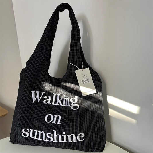 Tote Bag "Walking on Sunshine" - Sacola Reutilizável Premium